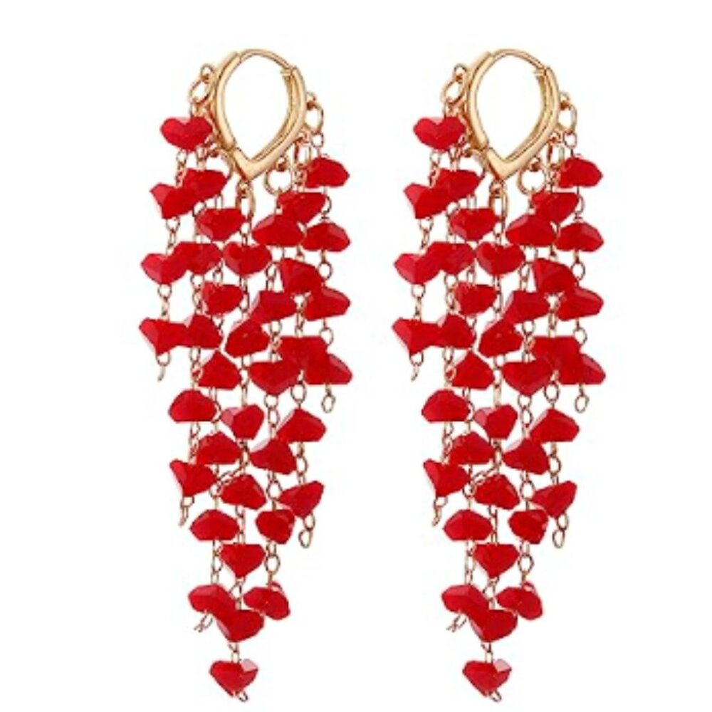 ❤️Zara's Red Petal Drop Earrings❤️